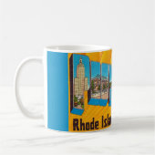 Providence RI Retro-Postkarten-Tasse Kaffeetasse (Links)