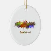 Providence skyline im Watercolor Keramik Ornament (Rechts)