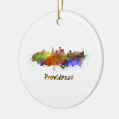 Providence skyline im Watercolor Keramik Ornament (Links)
