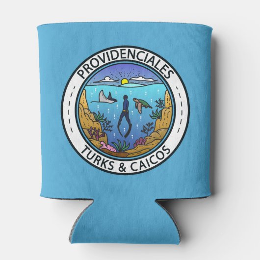Providenciales Turks and Caicos Scuba Abzeichen Dosenkühler (Rückseite)