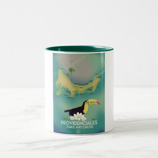 Providenciales turks und caicos zweifarbige tasse (Mittel)