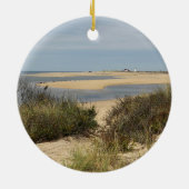 Provincetown Beach auf Cape Cod Keramik Ornament (Hinten)