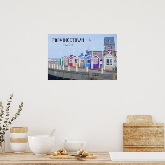 Provincetown Cape Cod Boardwalk Fotografie Poster (Küche)