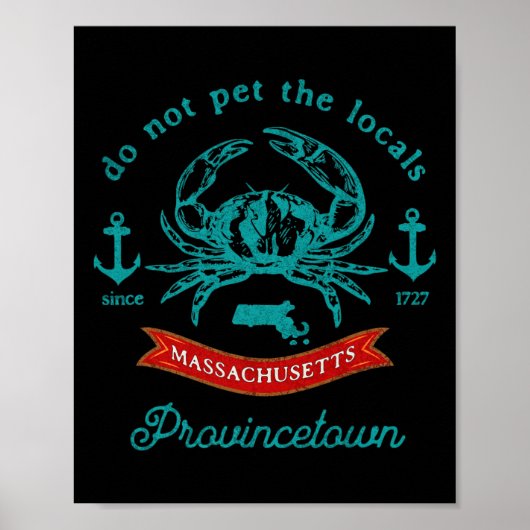Provincetown Cape Cod M Krabbenfischen Urlaubsande Poster (Vorne)