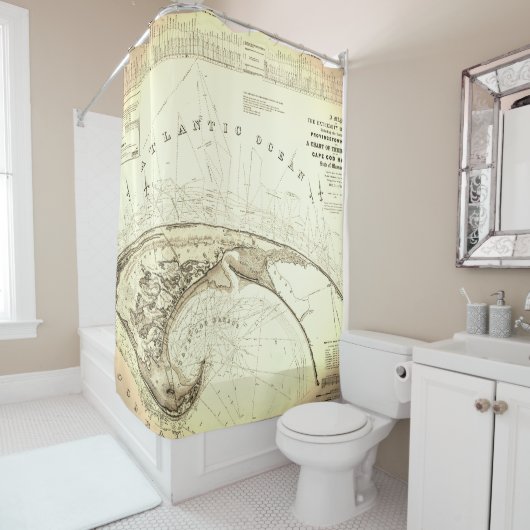 Provincetown Cape Cod Map Duschvorhang (Beispiel)