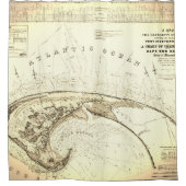 Provincetown Cape Cod Map Duschvorhang (Vorderseite)