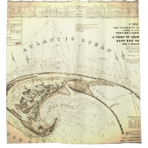 Provincetown Cape Cod Map Duschvorhang