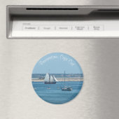 Provincetown Cape Cod Sailboat Ocean Foto Magnet (In Situ (Geschirrspüler))