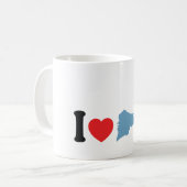 Provincetown "ich Liebe-" Entwurf Kaffeetasse (Vorderseite Links)