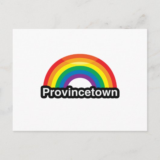 PROVINCETOWN LGBT PRIDE RAINBOW -.pnng Postkarte (Vorderseite)