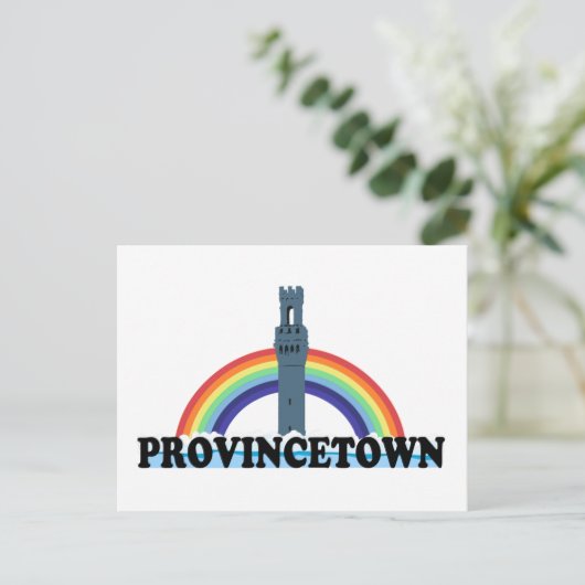 Provincetown "Lighthouse" Design. Postkarte (Stehend Vorderseite)