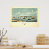 Provincetown Massachusetts 1877 Antique Panorama Poster (Küche)