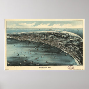 Provincetown Massachusetts 1910 Antique Panorama Poster
