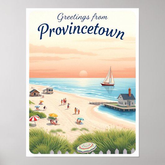 Provincetown, Massachusetts – Cape Cod Beaches Poster (Vorne)
