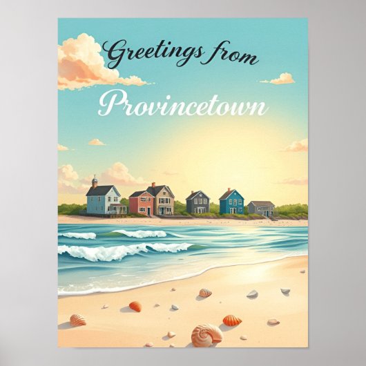 Provincetown, Massachusetts – Cape Cod Strände Poster (Vorne)
