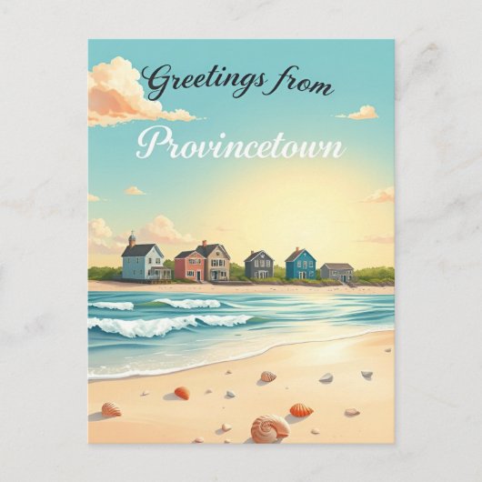Provincetown, Massachusetts – Cape Cod Strände Postkarte (Vorderseite)