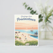 Provincetown, Massachusetts – Cape Cod Strände Postkarte (Stehend Vorderseite)