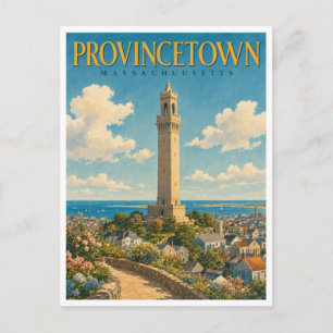 Provincetown Massachusetts Monument GeoSaga Postkarte
