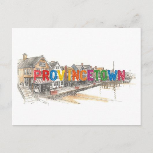 Provincetown, Massachusetts Postkarte (Vorderseite)