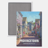 Provincetown Massachusetts Travel Magnet (Vorderseite/Rückseite)