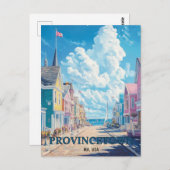 Provincetown Massachusetts USA Travel Postkarte (Vorne/Hinten)