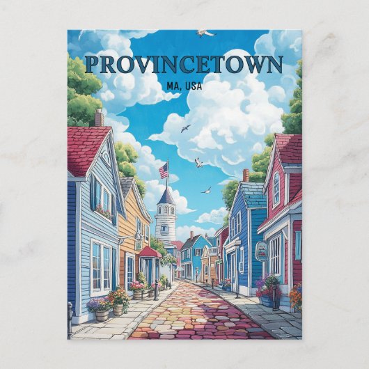 Provincetown Massachusetts USA Travel Postkarte (Vorderseite)