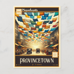 Provincetown, Massachusetts VINTAG Postkarte