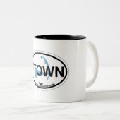 Provincetown ovaler Entwurf Zweifarbige Tasse (VorderseiteRechts)