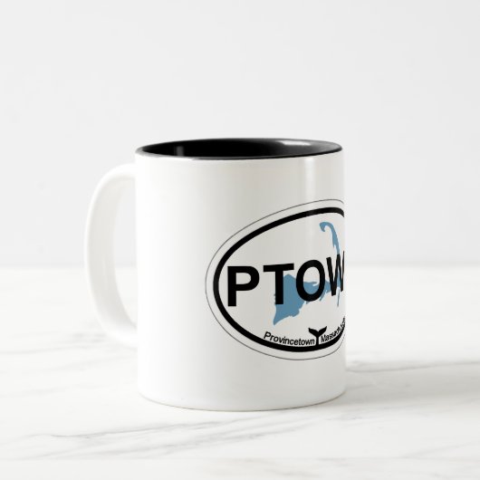 Provincetown ovaler Entwurf Zweifarbige Tasse (Vorderseite Links)