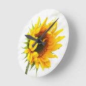 Provincetown Sonnenblume Runde Wanduhr (Winkel)