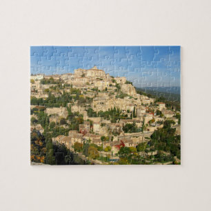 Provincial hill town glimmert im Morgenlicht Puzzle
