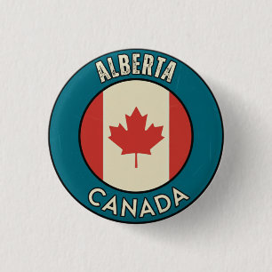 Provinz Alberta Kanada Button