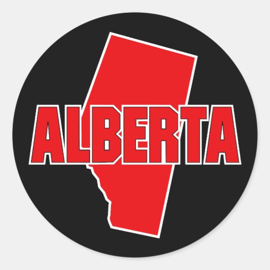 Provinz Alberta Runder Aufkleber (Vorderseite)