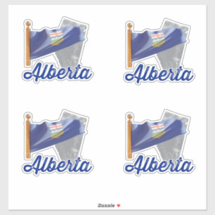 Provinz Alberta und Flaggen Aufkleber