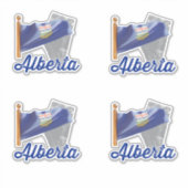 Provinz Alberta und Flaggen Aufkleber (Vorderseite)