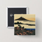 Provinz Ancient Kai | Katsushika Hokusai zeichnend Button (Vorne & Hinten)