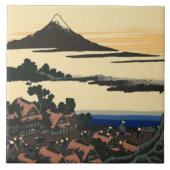 Provinz Ancient Kai | Katsushika Hokusai zeichnend Fliese (Vorderseite)