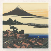 Provinz Ancient Kai | Katsushika Hokusai zeichnend Glasuntersetzer (Vorderseite)