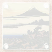 Provinz Ancient Kai | Katsushika Hokusai zeichnend Glasuntersetzer (Rückseite)