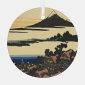 Provinz Ancient Kai | Katsushika Hokusai zeichnend Ornament Aus Glas (Rückseite)