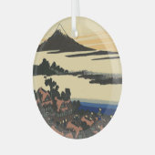 Provinz Ancient Kai | Katsushika Hokusai zeichnend Ornament Aus Glas (Vorderseite links)