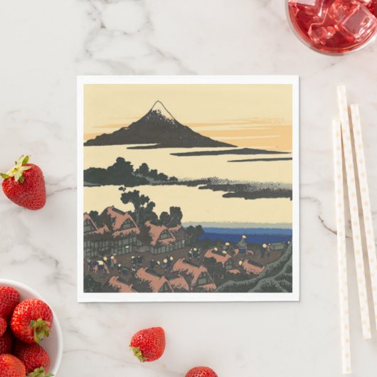 Provinz Ancient Kai | Katsushika Hokusai zeichnend Serviette (Beispiel)