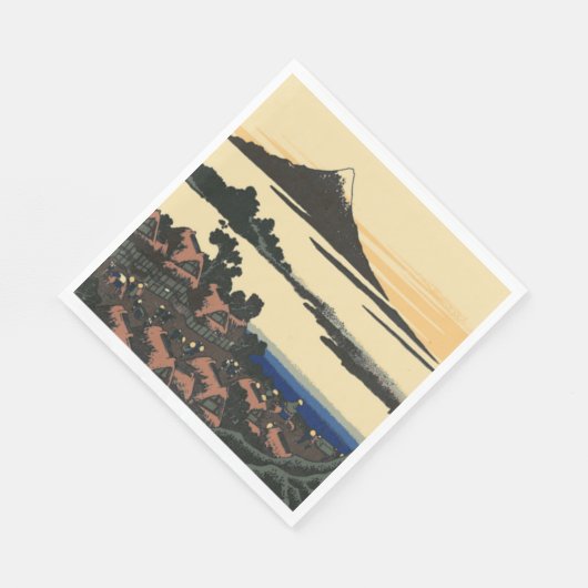 Provinz Ancient Kai | Katsushika Hokusai zeichnend Serviette (Ecke)