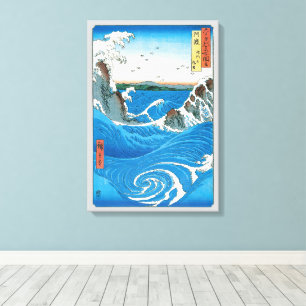 Provinz Awa, Naruto Whirlpools von Ando Hiroshige Leinwanddruck