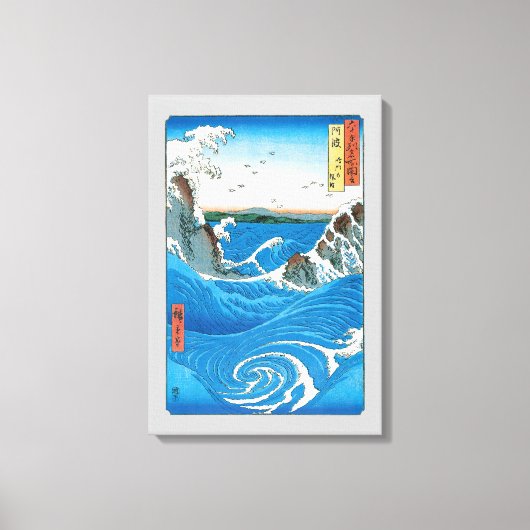 Provinz Awa, Naruto Whirlpools von Ando Hiroshige Leinwanddruck (Vorderseite)