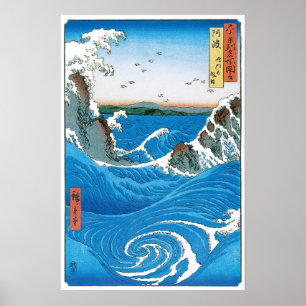 Provinz Awa, Naruto Whirlpools von Ando Hiroshige Poster