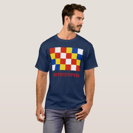 Provinz Belgien FlaggeAntwerpen Anvers Antwerpen T-Shirt (Vorne ganz)