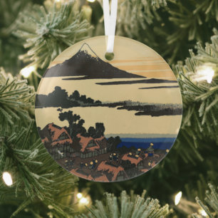Provinz Kai Zeichnung von Katsushika Hokusai Ornament Aus Glas