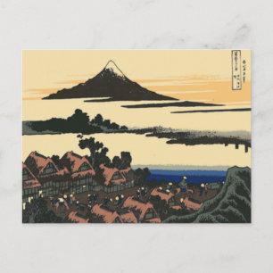Provinz Kai Zeichnung von Katsushika Hokusai Postkarte