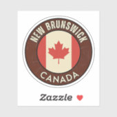 Provinz New Brunswick Kanada Aufkleber (Blatt)